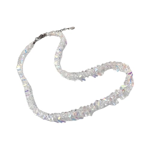 ULIJTH Facettenreiche Kristallglas-Halskette mit schillerndem Glanz, vielseitiges, stilvolles Accessoire für jeden Anlass, vielseitiges, funkelndes Schmuck-Accessoire, necklace, Wie beschrieben, Wie ULIJTH Facettenreiche Kristallglas-Halskette mit schillerndem Glanz, vielseitiges, stilvolles Accessoire für jeden Anlass, vielseitiges, funkelndes Schmuck-Accessoire, necklace, Wie beschrieben, Wie von ULIJTH