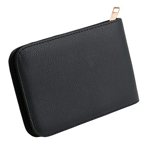 ULIJTH Füllfederhalter/Tintenroller, Kunstleder, Reißverschluss, für Etui, Schulbedarf für Schüler, 12 Stück, Schwarz von ULIJTH