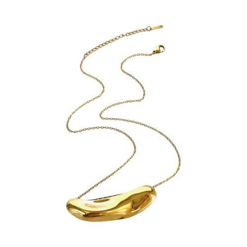 ULIJTH Halskette mit unregelmäßigem Anhänger, Edelstahl, verstellbare Länge, für trendiges tägliches Tragen, stapelbarer Schmuck, Schlüsselbein-Kette, Einheitsgröße, Wie beschrieben, Wie beschrieben ULIJTH Halskette mit unregelmäßigem Anhänger, Edelstahl, verstellbare Länge, für trendiges tägliches Tragen, stapelbarer Schmuck, Schlüsselbein-Kette, Einheitsgröße, Wie beschrieben, Wie beschrieben von ULIJTH