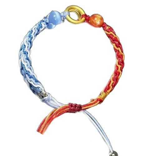 ULIJTH Mode Rot Und Blau Handgefertigtes Armband Anime Inspiriertes Freundschaftsarmband Accessoire Symboling Verbindung von ULIJTH