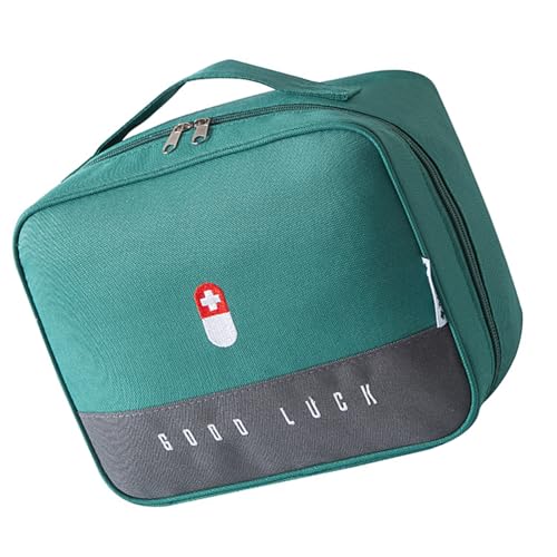 ULIJTH Oxford Cloth Storage Organizers Portable Large Capacity Trauma Bag Camping Outdoor Pills Bottle Bag Enduring, grün von ULIJTH