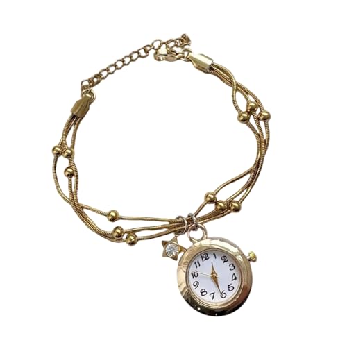 ULIJTH Stilvolle Fransen-Kette aus Legierung mit klassischem Taschenuhr-Design und verstellbarem Verschluss, stilvolle Quasten, elegante Quasten, Handgelenkschmuck, Einheitsgröße, Wie beschrieben von ULIJTH