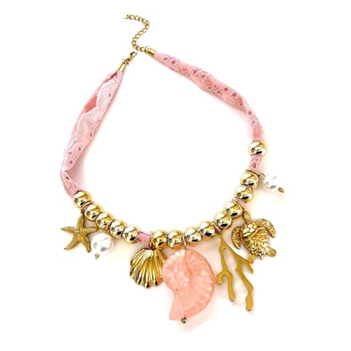 ULIJTH Stilvolle Keramik-Meeresmuschel-Halskette, verstellbare Länge, Halsbekleidung, bequemes Schmuck-Accessoire, modisches, verstellbares Schmuckgeschenk ULIJTH Stilvolle Keramik-Meeresmuschel-Halskette, verstellbare Länge, Halsbekleidung, bequemes Schmuck-Accessoire, modisches, verstellbares Schmuckgeschenk von ULIJTH