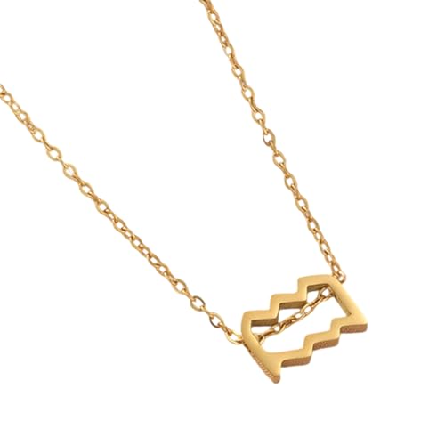 ULIJTH Stilvolle Stahl-Konstellations-Halskette, Buchstabensymbol, zwölf astrologische Zeichen, Schlüsselbein-Kette, Choker, stabile Stahl-Halskette ULIJTH Stilvolle Stahl-Konstellations-Halskette, Buchstabensymbol, zwölf astrologische Zeichen, Schlüsselbein-Kette, Choker, stabile Stahl-Halskette von ULIJTH
