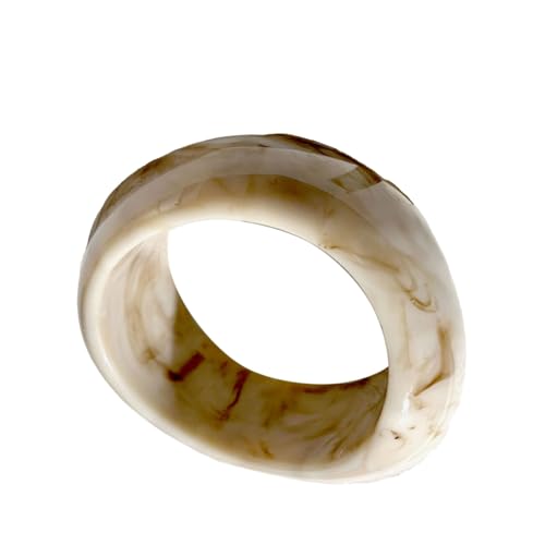 ULIJTH Stilvoller Farbverlauf, braunes Harz für Freizeit, Büro, Party, robustes, bequemes Schmuck-Accessoire für Damen von ULIJTH