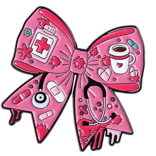 Verspielte Krankenschwester-Arzt-Brustzubehör, Anstecknadel mit Cartoon-Motiv, Legierung, Schmuck-Brosche für Uniform oder Freizeitkleidung, lässiges Uniform-Accessoire für Mediziner, Einheitsgröße von ULIJTH