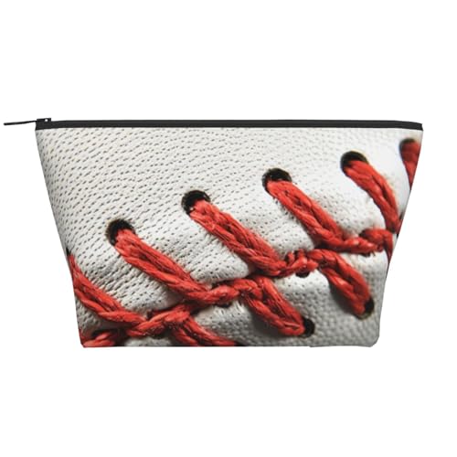 Trapez-Make-up-Tasche mit Baseball-Spitze, für Damen und Mädchen, großes Fassungsvermögen, tragbare Reise-Kosmetiktasche, Make-up-Tasche, Schwarz , Einheitsgröße, Kosmetiktasche von ULKMFFCF