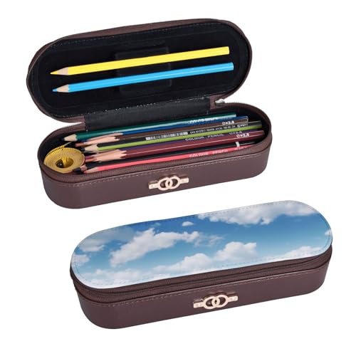 ULKMFFCF Bedrucktes Hartschalen-Federmäppchen mit Golfschläger, PU-Leder, Studenten, Schreibwaren-Tasche, Stiftebox mit Reißverschluss, für Schule, Büro, Reisen und Make-up, Schwarz , Einheitsgröße, von ULKMFFCF