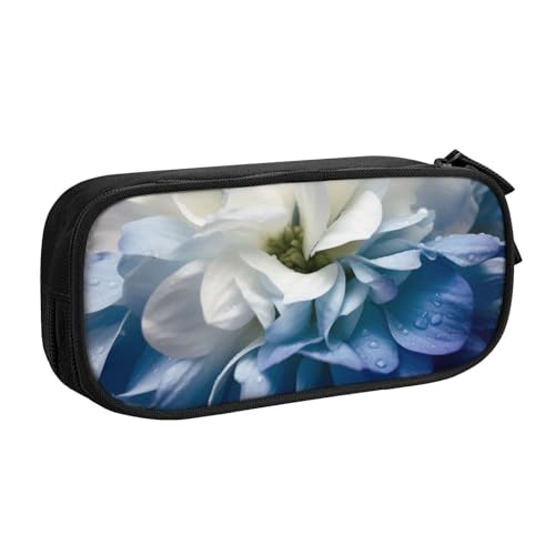 ULKMFFCF Federmäppchen mit Blumendruck, Schwarz – niedliche Schüler-Schreibwaren-Tasche mit Reißverschluss für Schule, Büro, Reisen und Make-up, Schwarz , Einheitsgröße, Schulranzen von ULKMFFCF