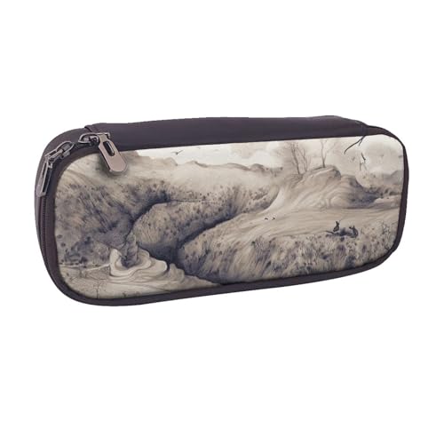 ULKMFFCF Federmäppchen mit Blumendruck, für Jungen und Mädchen, PU-Leder, niedliches Schreibwarenetui für Schule, Büro, Reisen, Make-up, Hellgelb, Gray Hills Birds Zeichnung, Einheitsgröße ULKMFFCF Federmäppchen mit Blumendruck, für Jungen und Mädchen, PU-Leder, niedliches Schreibwarenetui für Schule, Büro, Reisen, Make-up, Hellgelb, Gray Hills Birds Zeichnung, Einheitsgröße von ULKMFFCF