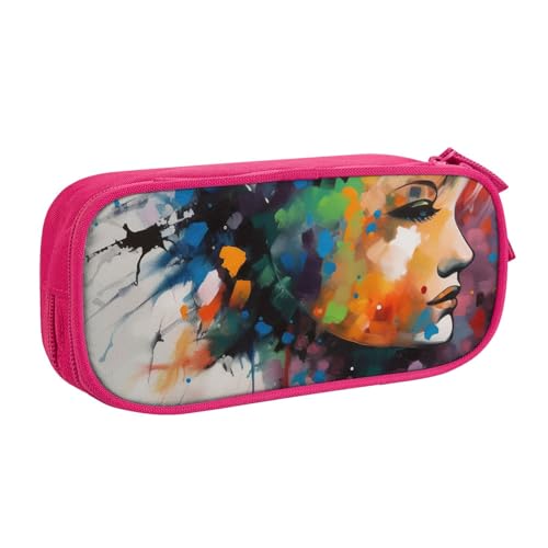 ULKMFFCF Federmäppchen mit abstraktem Kunstdruck, Schwarz – niedliche Schüler-Schreibwaren-Tasche mit Reißverschluss für Schule, Büro, Reisen und Make-up, rose, Einheitsgröße, Schulranzen von ULKMFFCF