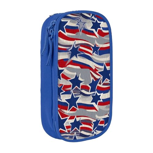 ULKMFFCF Patriotische Sterne Streifen Unabhängigkeitstag Bedrucktes Schüler-Federmäppchen Stiftetasche schwarz – große Kapazität Schreibwaren-Tasche Bleistiftbox mit Reißverschluss für Schule, Büro, ULKMFFCF Patriotische Sterne Streifen Unabhängigkeitstag Bedrucktes Schüler-Federmäppchen Stiftetasche schwarz – große Kapazität Schreibwaren-Tasche Bleistiftbox mit Reißverschluss für Schule, Büro, von ULKMFFCF