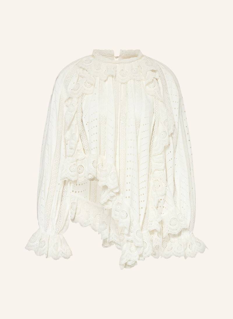 Ulla Johnson Blusenshirt Marcella Aus Lochspitze Mit Volants weiss von ULLA JOHNSON