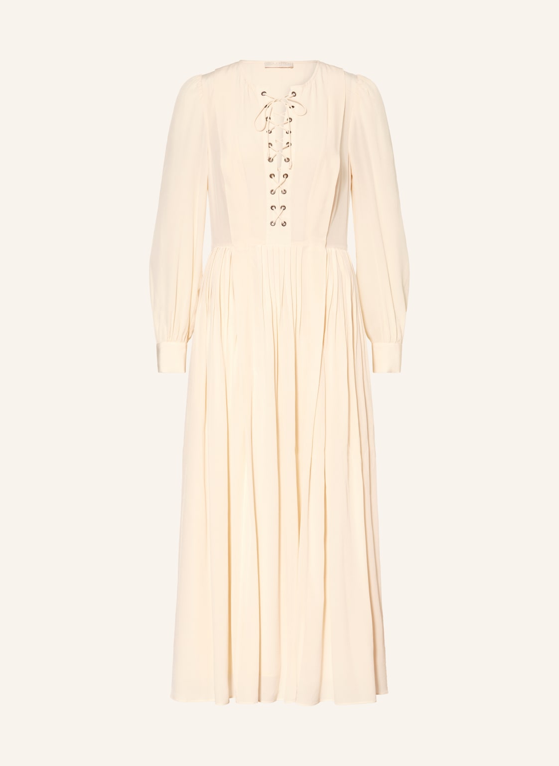 Ulla Johnson Seidenkleid Veria Mit Plissees weiss von ULLA JOHNSON