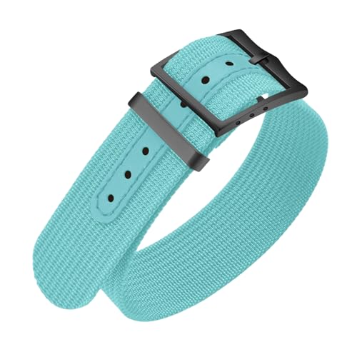 ULLCHRO Nylon-Uhrenarmband, 20 mm, 22 mm, Nylon-Uhrenarmband, Ersatzband, Nato-Armband, atmungsaktiv, Militär-Uhrenarmbänder für Herren, weiche, elastische Uhrenarmbänder mit schwarzer Schnalle (20 mm von ULLCHRO