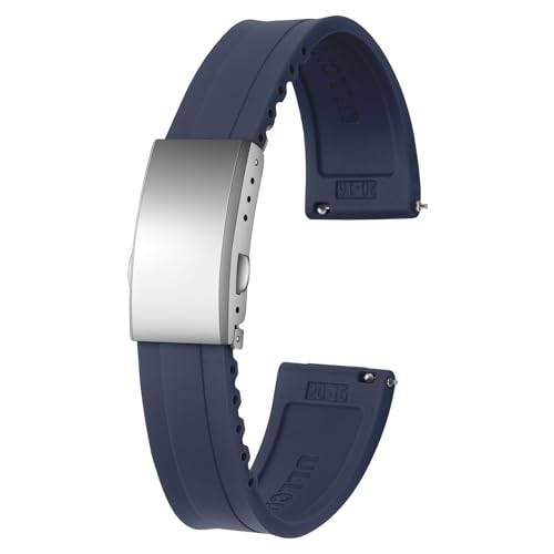 ULLCHRO Uhrenarmband 20 mm Weiches Armband für Uhr Kautschuk Ersatzarmband Smartwatch 22mm Herren Silikon Uhrenband (20mm, Marineblau) von ULLCHRO
