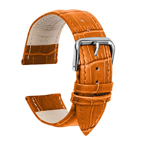 ULLCHRO Unisex Leder Armband mit Edelstahl Silberne Schnalle 19mm Braun ULLCHRO Unisex Leder Armband mit Edelstahl Silberne Schnalle 19mm Braun von ULLCHRO