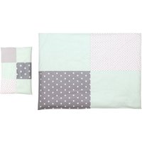 Ullenboom Kinder Bettwäsche-Set Mint Grau 135 x 100 cm + 40 x 60 cm von ULLENBOOM