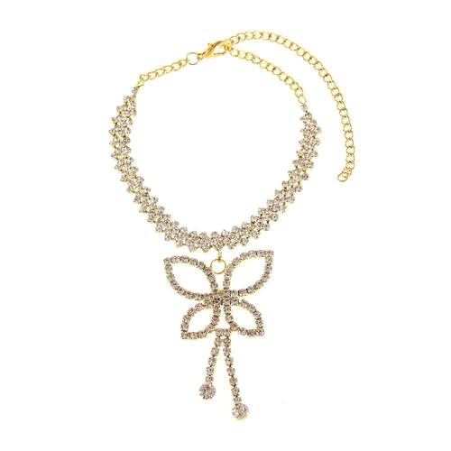 ULLKEL Schmetterling-Fußkettchen für Damen, Tennis-Strass, glitzernd, Schmetterling-Fußkettchen für Damen, verstellbar, Sommer, Strand, Fußschmuck, Sommerschmuck für Damen 2024, Large, Legierung, Kein ULLKEL Schmetterling-Fußkettchen für Damen, Tennis-Strass, glitzernd, Schmetterling-Fußkettchen für Damen, verstellbar, Sommer, Strand, Fußschmuck, Sommerschmuck für Damen 2024, Large, Legierung, Kein von ULLKEL