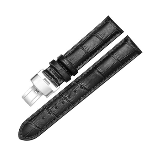 ULLiaN Leder-Uhrenarmband, 22 mm, Lederarmband mit Edelstahl-Schnalle, 22 mm, Leder von ULLiaN