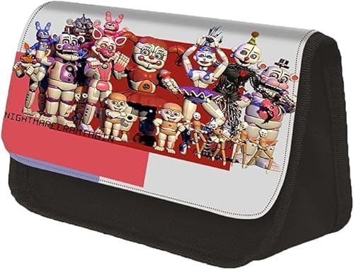 ULOYER Five Nights Game Federmäppchen Spiel FNAF Druck Bleistiftbox Große Kapazität Stifttasche Studenten Schreibwaren Tasche für Schüler Teenager, Typ3, Taschen-Organizer von ULOYER