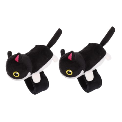 ULTECHNOVO 1 Satz Katzen Slap Armbänder Niedliche Tier Motive Für Dekorative Slap Armbänder Für Partys Und Langlebiges Plüschmaterial Für Geburtstagsfeiern Und Schulveranstaltungen 2 Stück von ULTECHNOVO