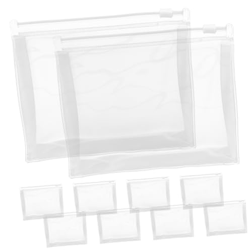 ULTECHNOVO Transparent Kulturbeutel 10 Stück Kosmetiktasche Für Reisen Durchsichtige Make up Tasche Mit Trennwand Reise Utensilien Für Toilettenartikel Für Damen Herren Und Familien von ULTECHNOVO