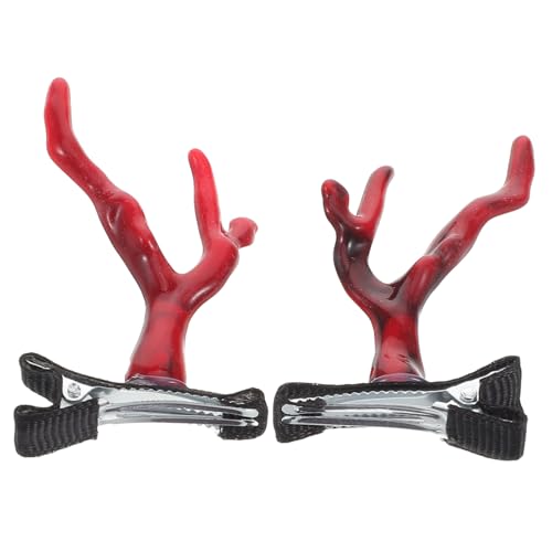 ULTECHNOVO 2stücke Drachenhorn Haarspangen Dekorativer Haarschmuck Aus Harz Und Metall Stilvolle Asiatische Haar-accessoires Für Frauen Und Mädchen Zum Mondneujahr von ULTECHNOVO