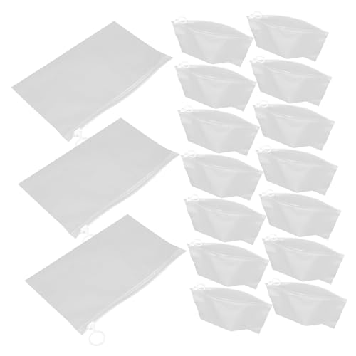 ULTECHNOVO 20 Stück Teiliges Durchsichtiges Aufbewahrungsbeutel mit Reißverschluss Große Kapazität Leicht für Stifte Kosmetik und Reise Multifunktionale Zip Taschen von ULTECHNOVO