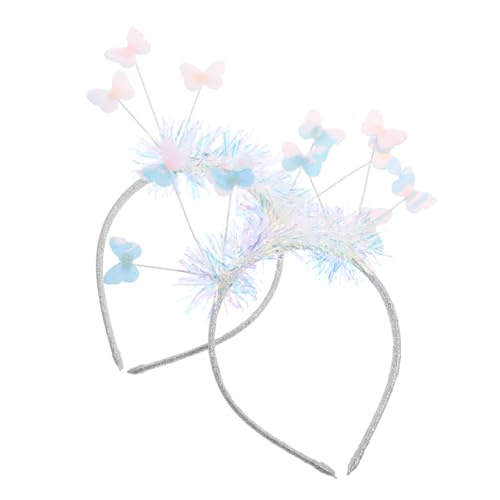 ULTECHNOVO 2stücke Glitzernde Schmetterlings-stirnbänder Mit Pailletten Haarreifen Für Kleinkinder Cheerleading -accessoire Für Geburtstagspartys Und Bühnenauftritte von ULTECHNOVO