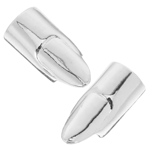 ULTECHNOVO 2stücke Einzigartige Metall-nagel-charms Als Fingernagelspitzenringe Für Frauen Stapelbarer Punk-ring-schmuck Für Maniküre Und Fingernagel-schmuck von ULTECHNOVO