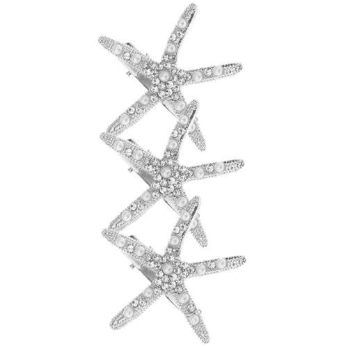 ULTECHNOVO 3 Stück Teiliges Seestern Haarschmuck für Frauen mit Strasssteinen Haarspangen Kreative Accessoires für Brautfrisuren und Partys Einzigartiger Haarschmuck für Besondere Anlässe von ULTECHNOVO