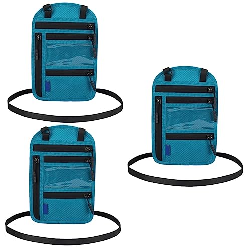 ULTECHNOVO Halter 3-Teiliges Dokumentenpaket Leder Geldscheinklammer Geldbörse Kartenetuis Reisezubehör Halsbrieftasche Brusttasche Reisepasstasche Für Reisen Reisepasstasche Umhängeband von ULTECHNOVO