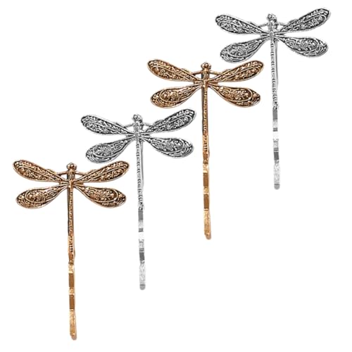ULTECHNOVO 4stücke Metall-libellen-clip Süße Haarspange Libellen-hut-clip Haarspange Für Pferdeschwanz Libellen-clips Kawaii-haar-accessoires Libellen-haarspange Für Frauen Und Mädchen von ULTECHNOVO