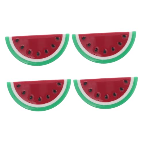 ULTECHNOVO 4stücke Haarspangen Mit Wassermelonen-imitation Aus Acetat Cartoon-haarnadeln Obst-haarclips Kleine Seitenclips Für Mädchen-haarschmuck von ULTECHNOVO