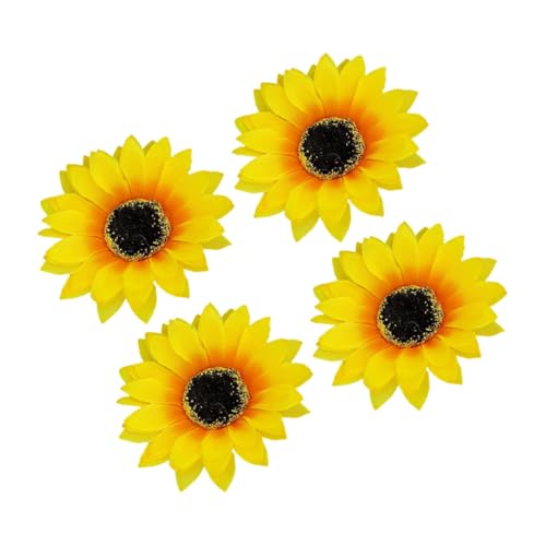 ULTECHNOVO 4stücke Sonnenblumen Haarschmuck Blumen-haarspangen Tropisch Haarspangen Zum Stylen Frisierklammern Sonnenblumen-haarclip Für Damen von ULTECHNOVO