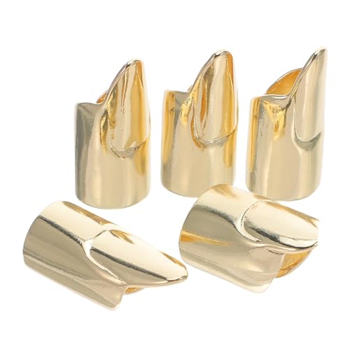 ULTECHNOVO 5stücke Nagelringe Für Damen Aus Metall Verstellbar Als Punk-nagelring Oder Krallenanhänger Passend Für Fingernagelschutz Und Halloween-partyschmuck von ULTECHNOVO