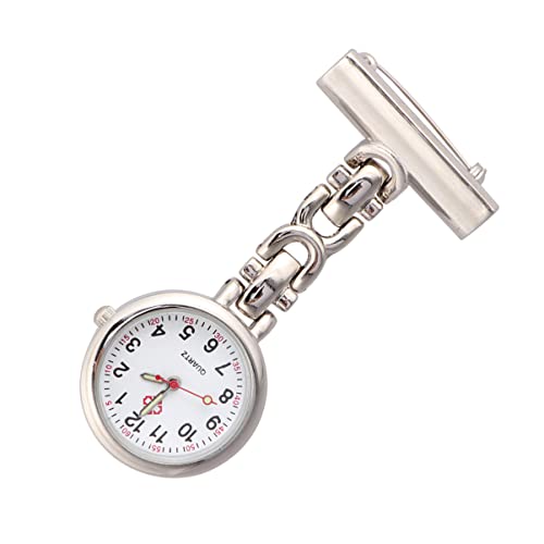 ULTECHNOVO Chic Nurse Pocket Watch Mit Clip Retro Medizinische Ansteckuhr Weiß Tragbare Pflegeruhr Für Ärzte Und Krankenschwestern Für Einsatz Im von ULTECHNOVO