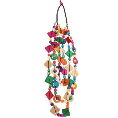 ULTECHNOVO Damen-Halskette Im Retro- -Stil Kokosnussschale Handgestrickte Holzperlen Strand-Modeschmuck Anhänger Charm Für Damen Und Mädchen (Bunt) von ULTECHNOVO