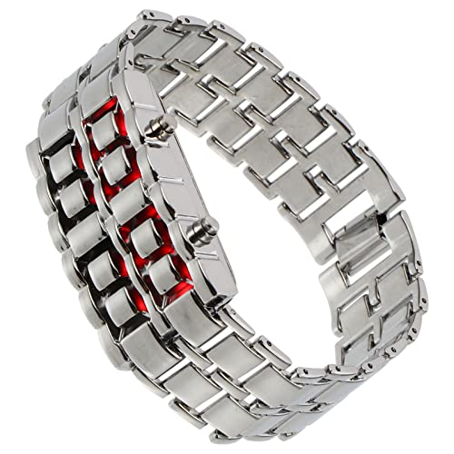 ULTECHNOVO Herren-Armbanduhr Digitaluhr -Stil Led-Uhr Vintage-Uhr (Rote Led) von ULTECHNOVO