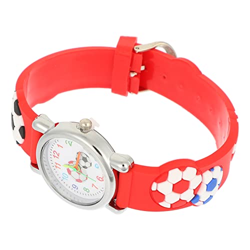 ULTECHNOVO Junge Mädchen Fußballuhr Cartoon Design Sportliche Armbanduhr Für Jungen Und Mädchen Robuste Materialien Leicht Ablesbar Zum Zeitlernen von ULTECHNOVO