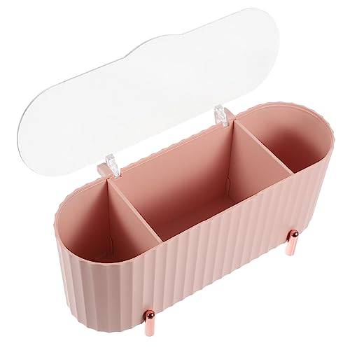 ULTECHNOVO Kasten Tamponhalter Badezimmer-organizer-ständer Femininer Produktorganisator Pad-tampon-organizer Tischkosmetikbox Perioden-padhalter Plastik Mit Deckel Halterung Fräulein von ULTECHNOVO