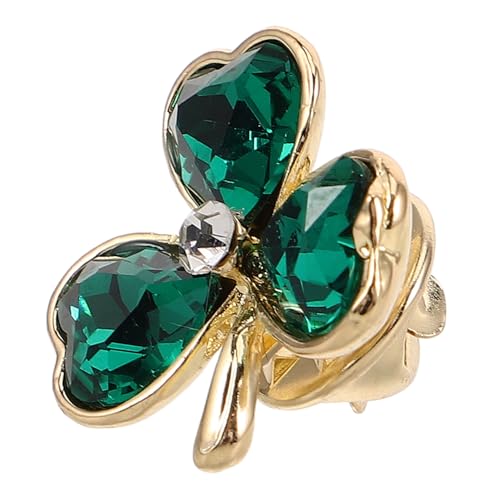 ULTECHNOVO Kleeblatt-brosche Lorienblatt-brosche St. Patricks Day-pins Feiertagsstifte Grüne Blattbrosche St. Patricks Pins Grüne Blattnadel Vintage-pins Legierung Dark Green von ULTECHNOVO