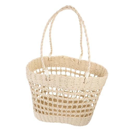 ULTECHNOVO Leichte Sommer-strandtasche Damen Geflochtene Handtasche Einzelschulter Tragbar Woven Beach Tote Urlaubstasche Oversize Strandtasche von ULTECHNOVO