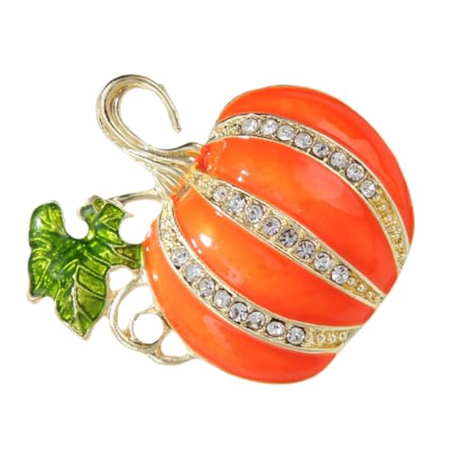 ULTECHNOVO Rhinestone Halloween Brosche Kürbis Pin Leicht Anstecknadel Herbst Schmuck Damen Pullover Jacke Zubehör Festliche Mode von ULTECHNOVO