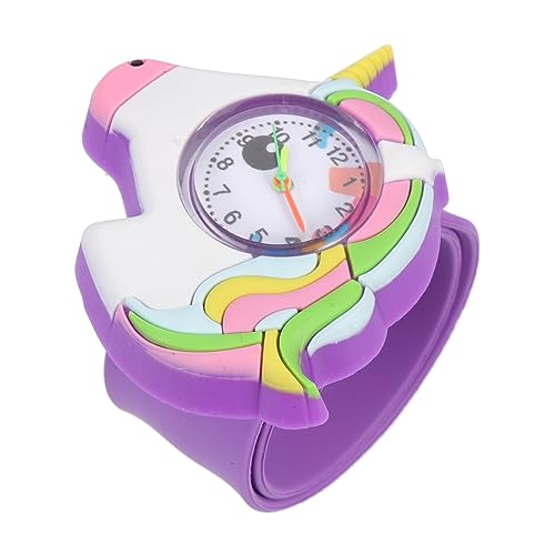 ULTECHNOVO Slap Watch für Mädchen und Jungen, niedliches Einhorn-Muster, Sport-Armbanduhr, für Damen und Herren, Geburtstagsparty, Dekoration, Zubehör, Lila, violett, 22x5cm, Armband ULTECHNOVO Slap Watch für Mädchen und Jungen, niedliches Einhorn-Muster, Sport-Armbanduhr, für Damen und Herren, Geburtstagsparty, Dekoration, Zubehör, Lila, violett, 22x5cm, Armband von ULTECHNOVO