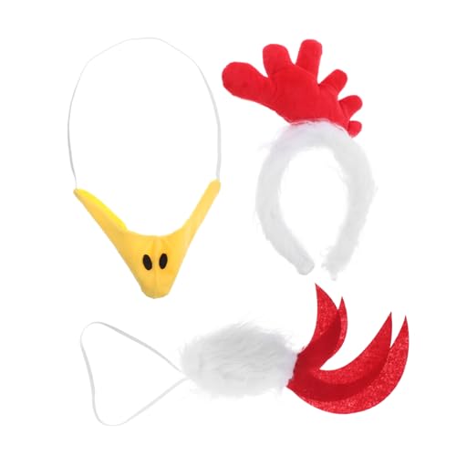 ULTECHNOVO Stirnband Für Huhn Cosplay Plüschmaterial Halloween-accessoires Erntedankfest-kopfschmuck Tierkostümzubehör Für Frau von ULTECHNOVO