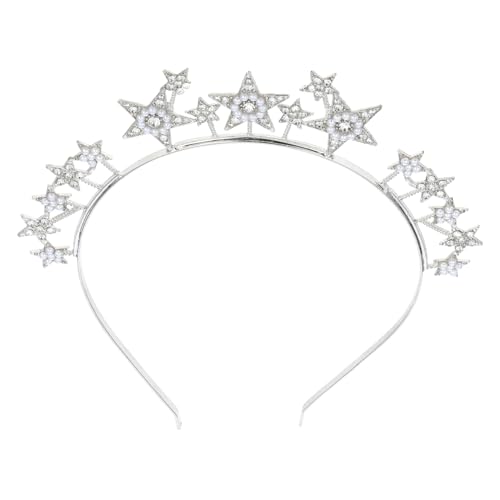 ULTECHNOVO Stirnband Mit Stern-strass Tiara Für Frauen Hochzeits-haarschmuck Aus Zinklegierung Silbernem Glitzer-kopfschmuck Für Partys Und Feiertage von ULTECHNOVO