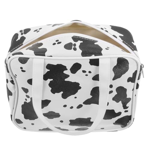 ULTECHNOVO wasserdichte PU Kosmetiktasche mit Tragegriff Große Reise Kulturbeutel für Damen Multifunktionale Schminktasche für Lippenstift Pinsel Pflegeprodukte Praktische Outdoor Toiletry von ULTECHNOVO