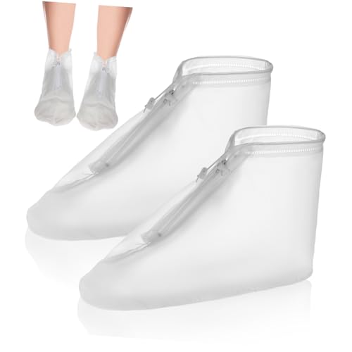 ULTECHNOVO wasserdichte Regenüberschuhe mit Reißverschluss Wiederverwendbare Überschuhe für Damen und Herren rutschfeste Schuhüberzieher Schützende Outdoor Regenschutz Schuhe von ULTECHNOVO